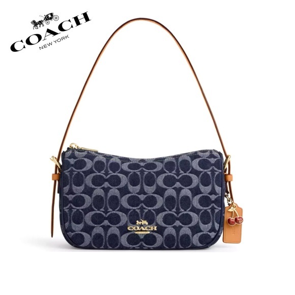 NWT COACH Kailey‎ Shoulder Bag In Signature Denim - Picture 1 of 13
